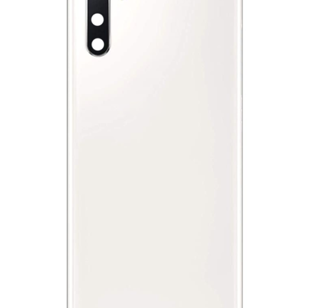 Back Glass with Camera Lens for Galaxy Note 10  (US / International) (Service Pack) (Service Pack) (Aura White)