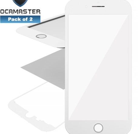 iPhone 8 OCA Master (Front Glass + Frame + OCA Pre-Installed) (3 in 1) (WHITE) (Pack of 2)