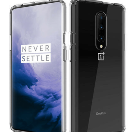 OnePlus 7 Hybrid Case with Air Cushion Technology - CLEAR (Only Ground Shipping)