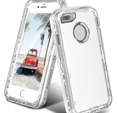 Transparent Heavy Duty Shockproof Case - CLEAR for iPhone 7 / 8 (Only Ground Shipping)