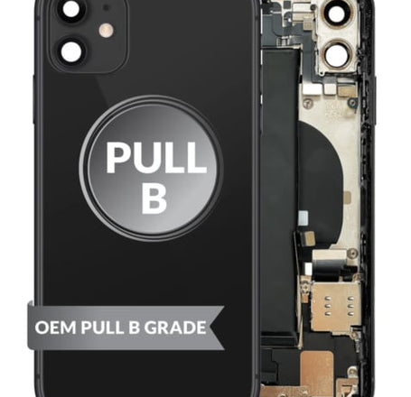 Back Housing Frame with Small Components Pre-Installed for iPhone 11 (BLACK) (OEM Pull B Grade)