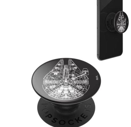 PopSockets - PopGrip Star Wars - Millennium Falcon Aluminum