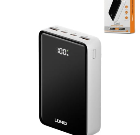 LDNIO PQ22 PowerBank w/ Digital Display (BLACK / WHITE) (20000mAh / 22.5W) (Only Ground Shipping)