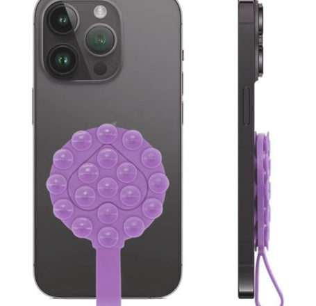 Silicone Suction Phone Holder with Handle Suitable - LILAC (Only Ground Shipping)