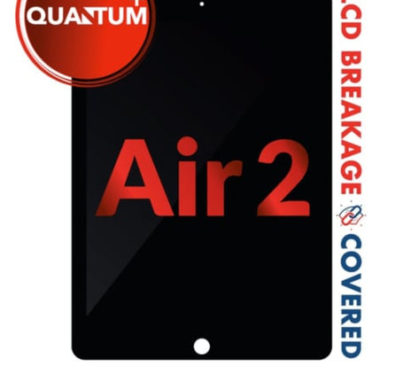 Quantum+ iPad Air 2 LCD Assembly (BLACK) (Sleep / Wake Sensor Flex Pre-Installed) (Exclusive LCD Breakage Warranty)