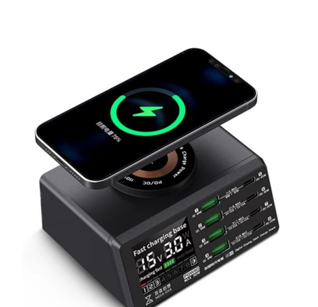 QianLi Mega-Idea PQW110 110W Fast Charging Digital Display Desktop Power Supply with Wireless Charging