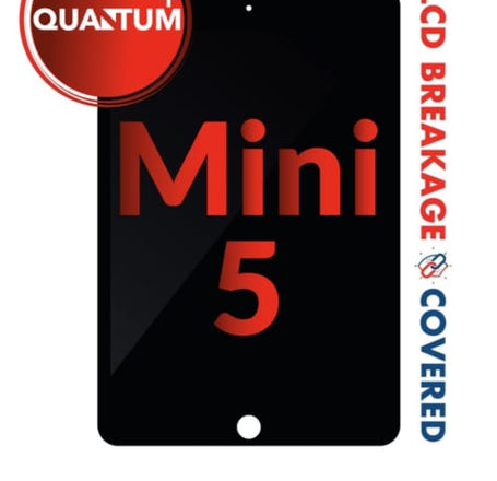 Quantum+ iPad Mini 5 LCD Assembly (BLACK) (Sleep / Wake Sensor Flex Pre-Installed) (Exclusive LCD Brakage Warranty)