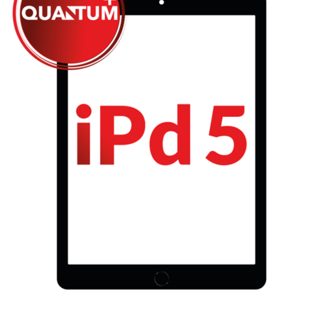 Quantum+ iPad 5 (2017) Digitizer Assembly (BLACK) (Home Button Pre-Installed)