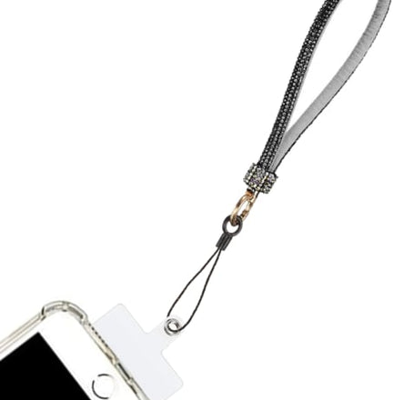 Diamond Bracelet Phone Lanyard Wristbands - BLACK (Only Ground Shipping)