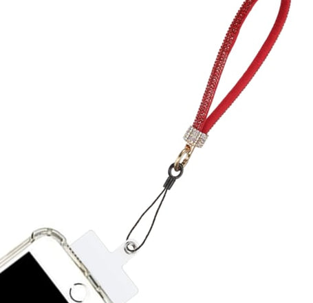 Diamond Bracelet Phone Lanyard Wristbands - RED (Only Ground Shipping)