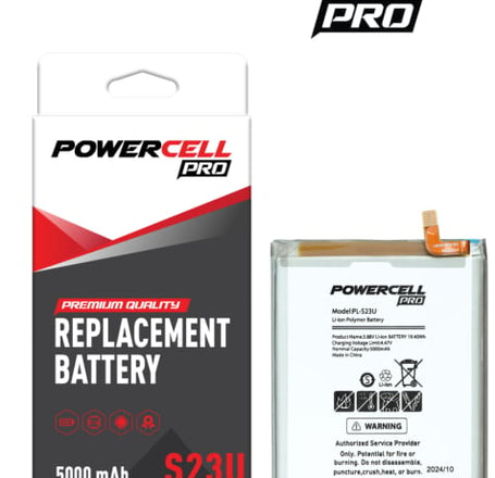 POWERCELL PRO Battery Replacement for Galaxy S23 Ultra (5000 mAh)