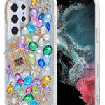 Crystal Flower Silicone Hard Case - COLORFUL for Galaxy S25 Ultra (Only Ground Shipping)