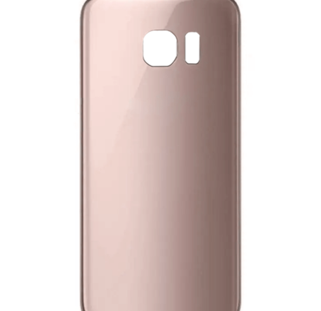 Back Glass with Camera Lens and Adhesive for Galaxy S7 Edge (NO LOGO) (ROSE GOLD)