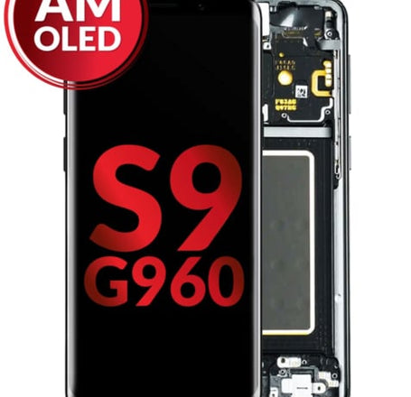 OLED Assembly with Frame for Galaxy S9 (G960) (MIDNIGHT BLACK) (Aftermarket OLED)