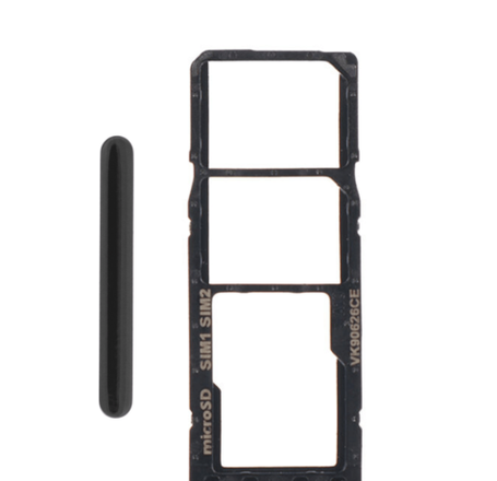 Dual Sim Card Tray for Galaxy A10 (A105) (BLACK)