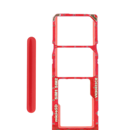 Dual Sim Card Tray for Galaxy A10 (A105) (RED)