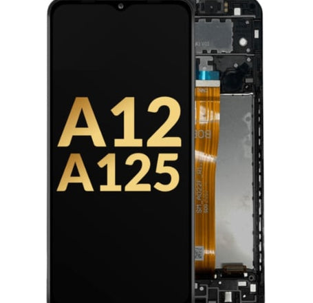 LCD Assembly with Frame for Galaxy A12 (A125 / 2020) (Service Pack)