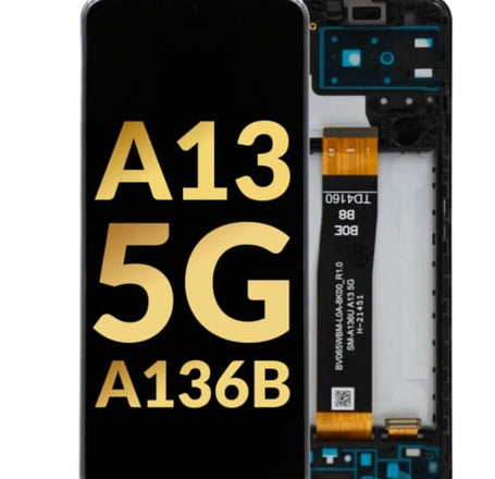 OLED Assembly with Frame for Galaxy A13 5G (A136B / 2021) (Service Pack)