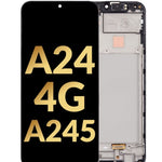 LCD Assembly with Frame for Galaxy A24 4G (A245 / 2023) (BLACK) (Service Pack)