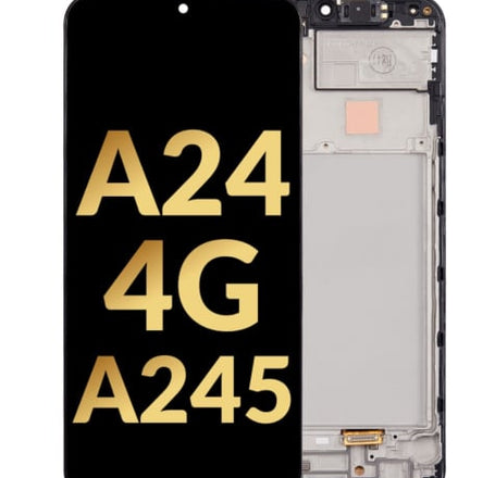 LCD Assembly with Frame for Galaxy A24 4G (A245 / 2023) (BLACK) (Service Pack)