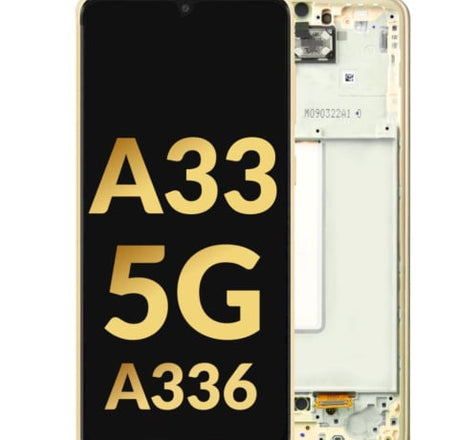 OLED Assembly with Frame for Galaxy A33 5G (A336 / 2022) (AWESOME PEACH) (Service Pack)