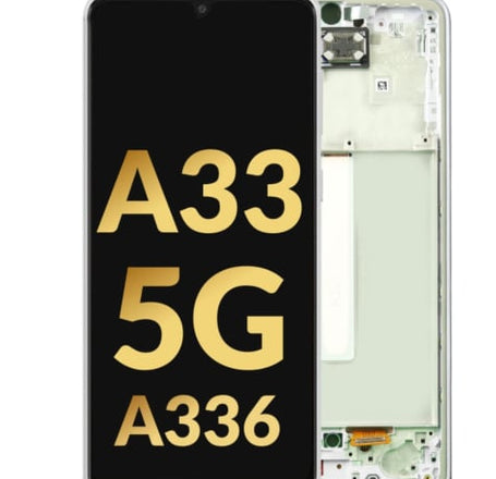 OLED Assembly with Frame for Galaxy A33 5G (A336 / 2022) (AWESOME WHITE) (Service Pack)