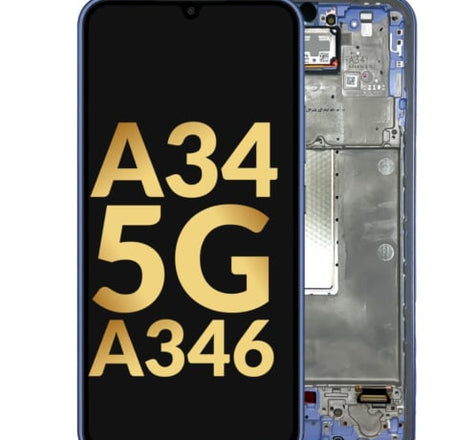 OLED Assembly with Frame for Galaxy A34 5G (A346 / 2023) (AWESOME VIOLET) (Service Pack)