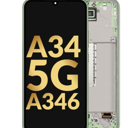 OLED Assembly with Frame for Galaxy A34 5G (A346 / 2023) (AWESOME LIME) (Premium)