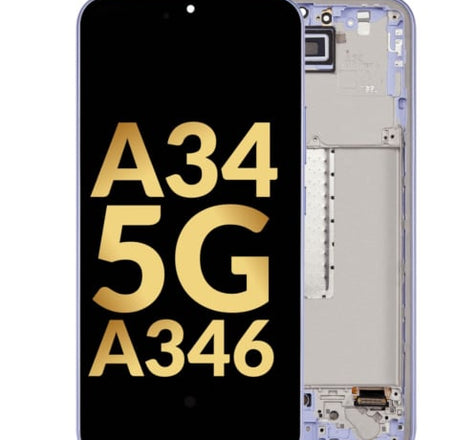 OLED Assembly with Frame for Galaxy A34 5G (A346 / 2023) (AWESOME VIOLET) (Premium)