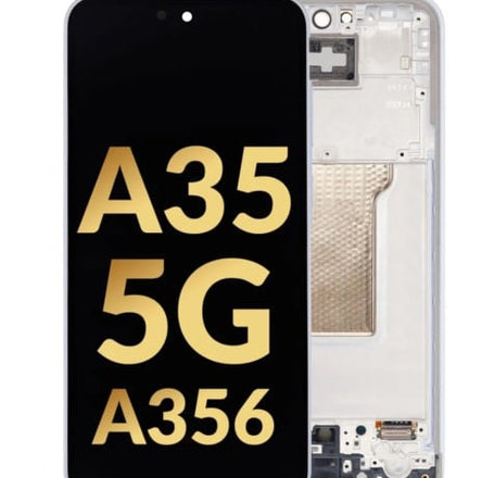 OLED Assembly with Frame for Galaxy A35 5G (A356 / 2024) (AWESOME ICEBLUE) (Service Pack)