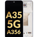 OLED Assembly with Frame for Galaxy A35 5G (A356 / 2024) (AWESOME ICEBLUE) (Premium)