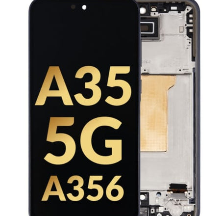 OLED Assembly with Frame for Galaxy A35 5G (A356 / 2024) (AWESOME NAVY) (Premium)