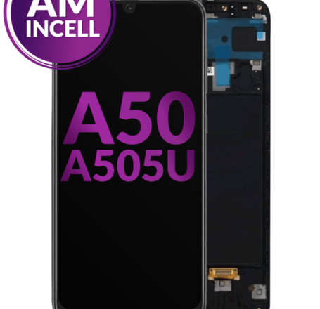 LCD Assembly with Frame for Galaxy A50 (A505U / 2019) (Without Fingerprint Sensor) (Aftermarket Incell)