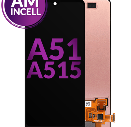 LCD Assembly without Frame for Galaxy A51 4G (A515 / 2019) (Without Fingerprint Scanner) (Aftermarket Incell)