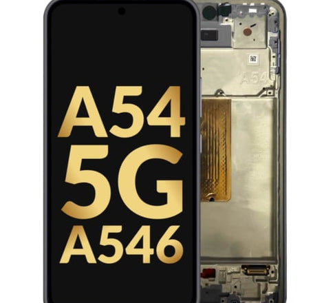 OLED Assembly with Frame for Galaxy A54 5G (A546 / 2023) (AWESOME GRAPHITE) (Service Pack)