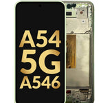 OLED Assembly with Frame for Galaxy A54 5G (A546 / 2023) (AWESOME LIME) (Service Pack)