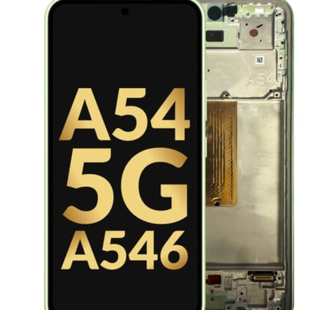 OLED Assembly with Frame for Galaxy A54 5G (A546 / 2023) (AWESOME LIME) (Service Pack)