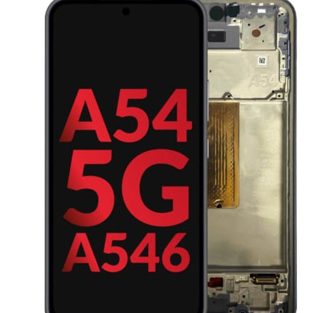 OLED Assembly with Frame for Galaxy A54 5G (A546 / 2023) (AWESOME GRAPHITE) (Aftermarket OLED)