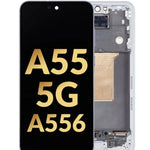 OLED Assembly with Frame for Galaxy A55 5G (A556 / 2024) (AWESOME ICEBLUE) (Service Pack)