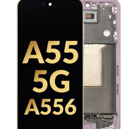 OLED Assembly with Frame for Galaxy A55 5G (A556 / 2024) (AWESOME LILAC) (Premium)