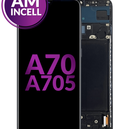 LCD Assembly with Frame for Galaxy A70 (A705 / 2019) (Without Fingerprint Scanner) (Aftermarket Incell)