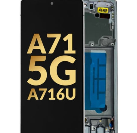 OLED Assembly with Frame for Galaxy A71 5G (A716U / 2020) (SILVER) (Premium)