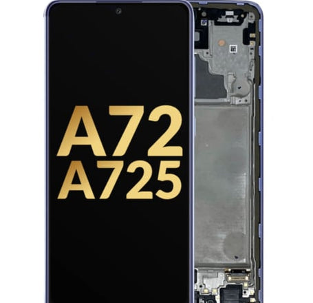 OLED Assembly with Frame for Galaxy A72 (A725 / 2021) (AWESOME VIOLET) (Service Pack)