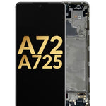 OLED Assembly with Frame for Galaxy A72 (A725 / 2021) (AWESOME WHITE) (Service Pack)