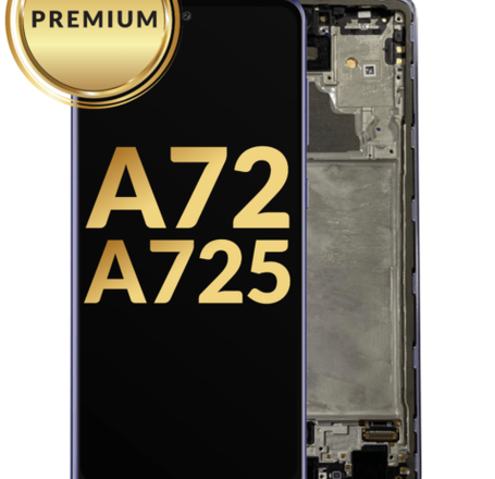 OLED Assembly with Frame for Galaxy A72 (A725 / 2021) (AWESOME VIOLET) (Premium)