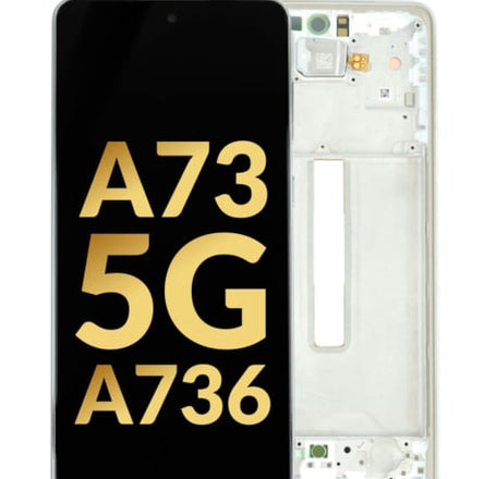 OLED Assembly with Frame for Galaxy A73 5G (A736 / 2022) (GRAY) (Service Pack)