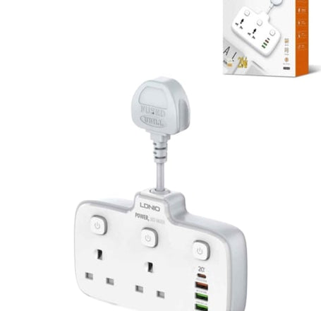 LDNIO SC2413 Universal Power Extension w/ 3x USB A+C Outlet