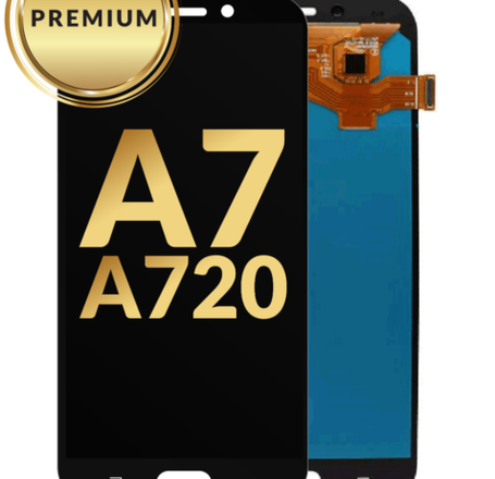 OLED Assembly without Frame for Galaxy A7 (A720 / 2017) (BLACK) (Premium)