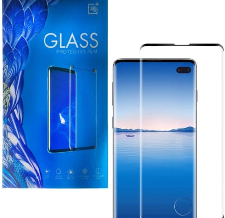 Tempered Glass Support Fingerprint Sensor for Galaxy S10 Plus (Case Friendly / 3D Curved / 1 Piece)