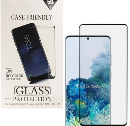 Clear Tempered Glass for Galaxy S20 (Case Friendly / 3D Curved / 1 Piece)